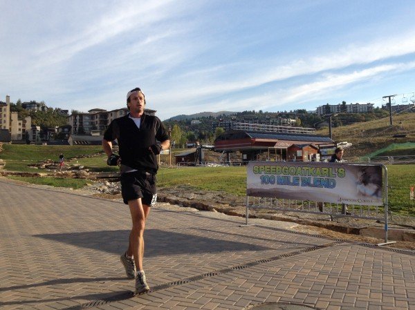 Speedgoat Karl Meltzer 2012 1st Place Finish at Run Rabbit Run 100